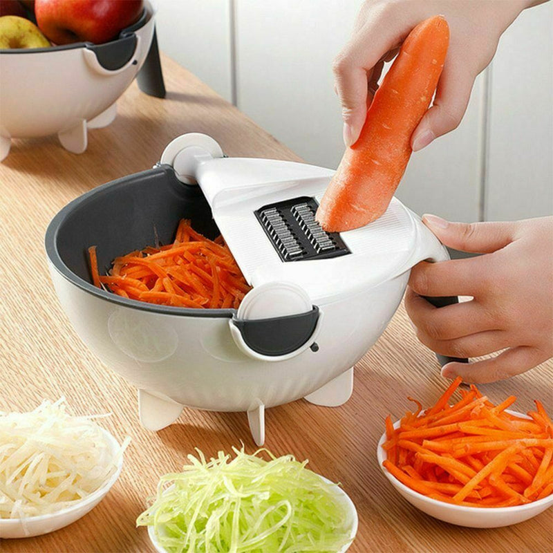 Rotate The Vegetable Cutter.