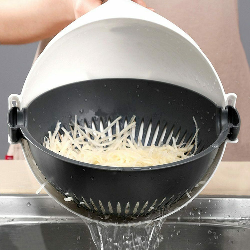 Rotate The Vegetable Cutter.